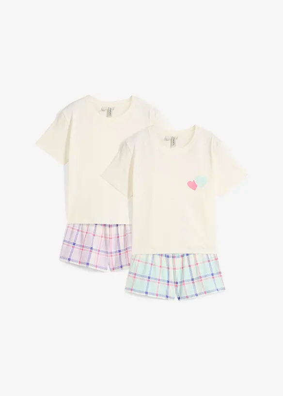 Lot de 2 pyjashorts 100% coton, bonprix