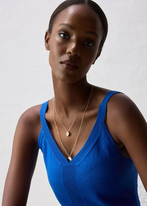 Top en maille de coton et soie, bonprix