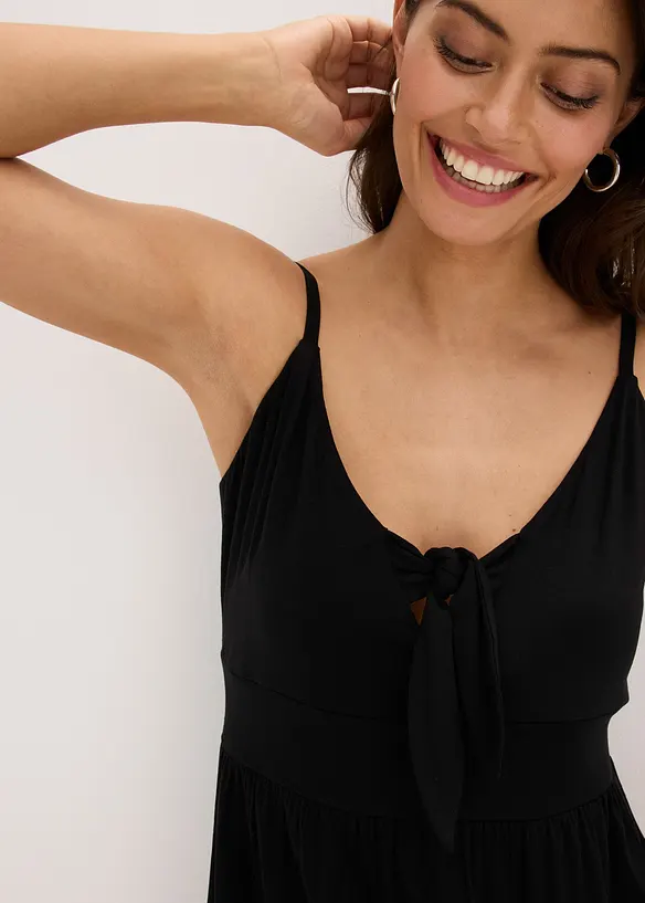 Robe à bretelles et détail noué, bonprix