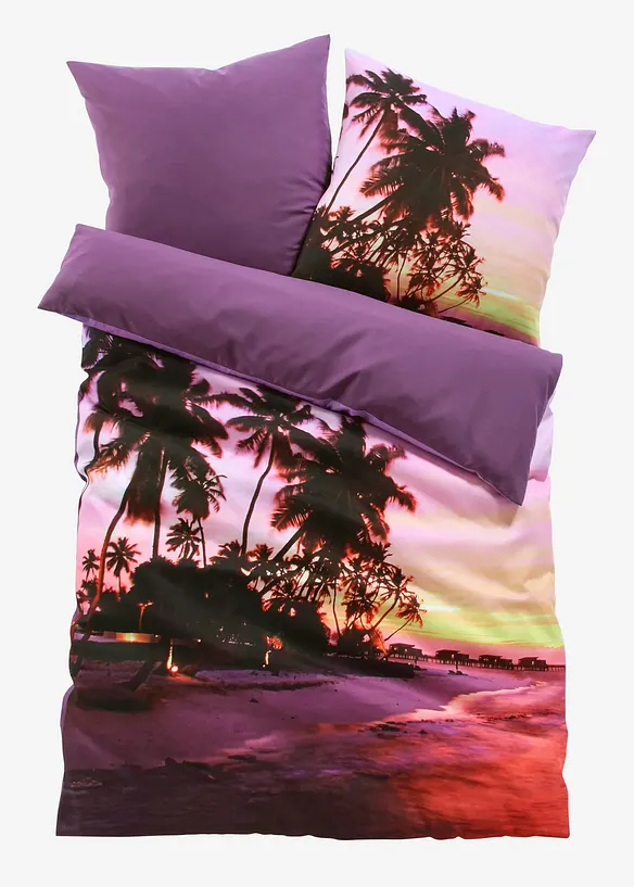 Parure de lit réversible motif plage, bonprix