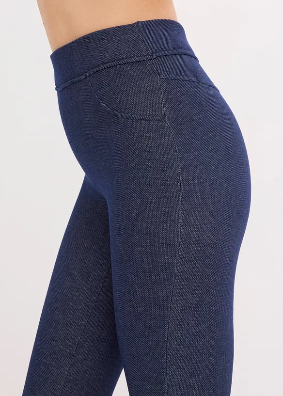 Legging thermo effet jean, bonprix