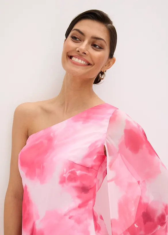 Robe asymétrique en crêpe fin, bonprix