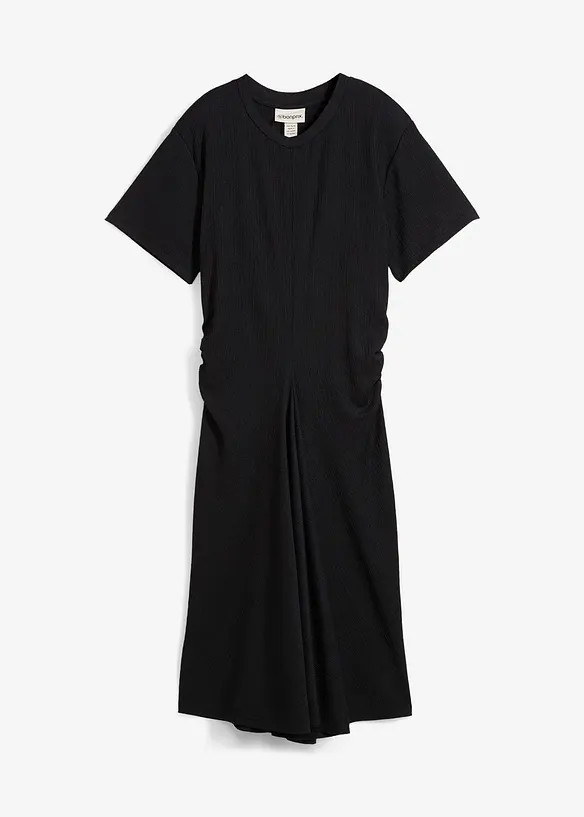 Robe en jersey crêpe texturé, bonprix