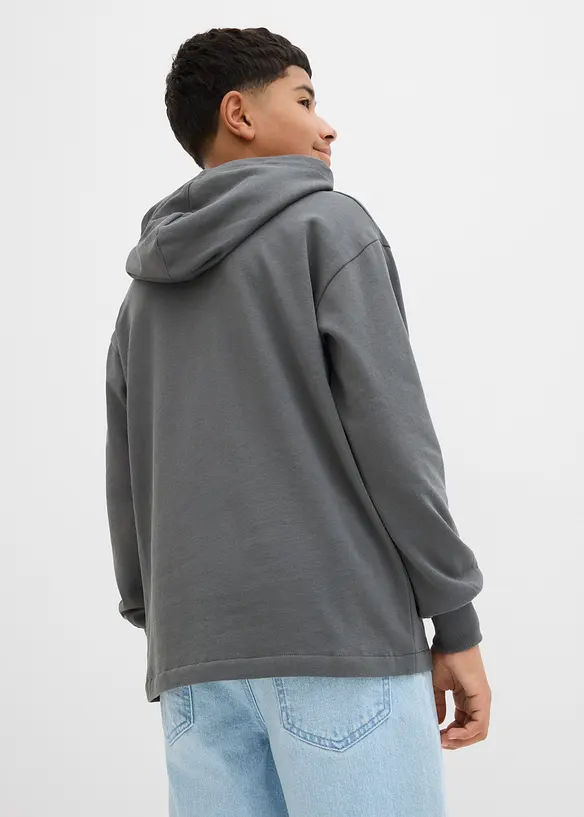 Sweat 100% coton à capuche et imprimé graffiti, bonprix