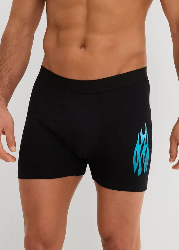 Lot de 3 boxers midi coton, bonprix