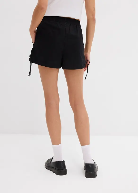 Short à taille élastiquée en coton extensible, bonprix