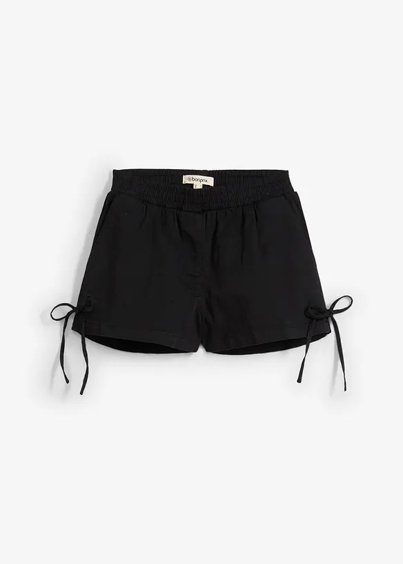Short à taille élastiquée en coton extensible, bonprix