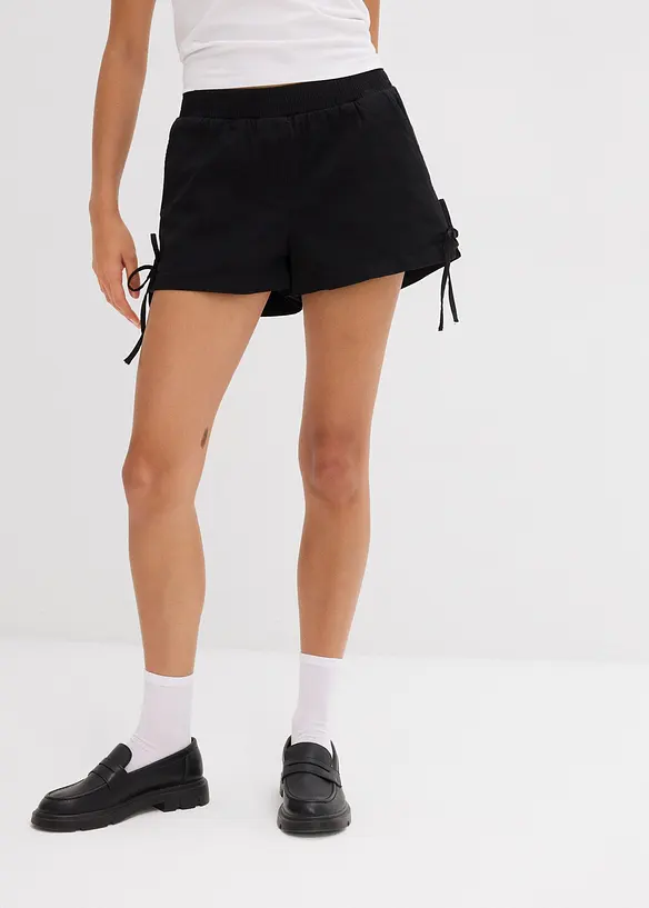 Short à taille élastiquée en coton extensible, bonprix