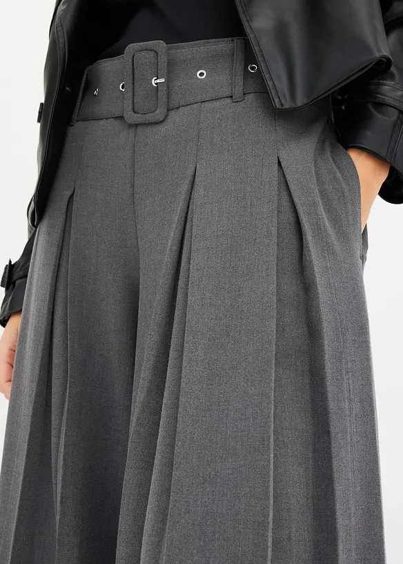 Pantalon de tailleur fluide en viscose mélangée, bonprix
