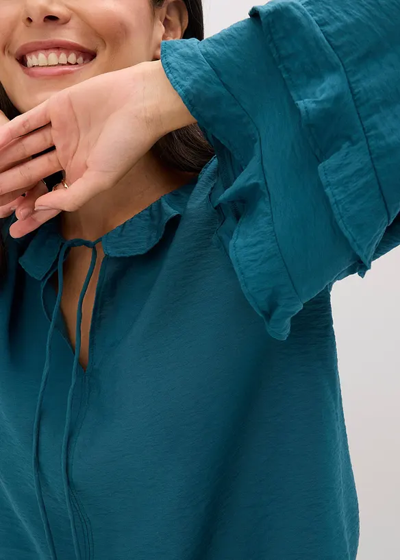 Blouse bohème en fine viscose mélangée, bonprix