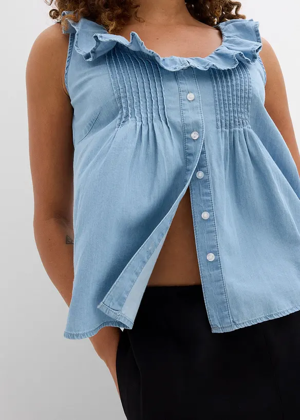 Top en jean de coton, bonprix
