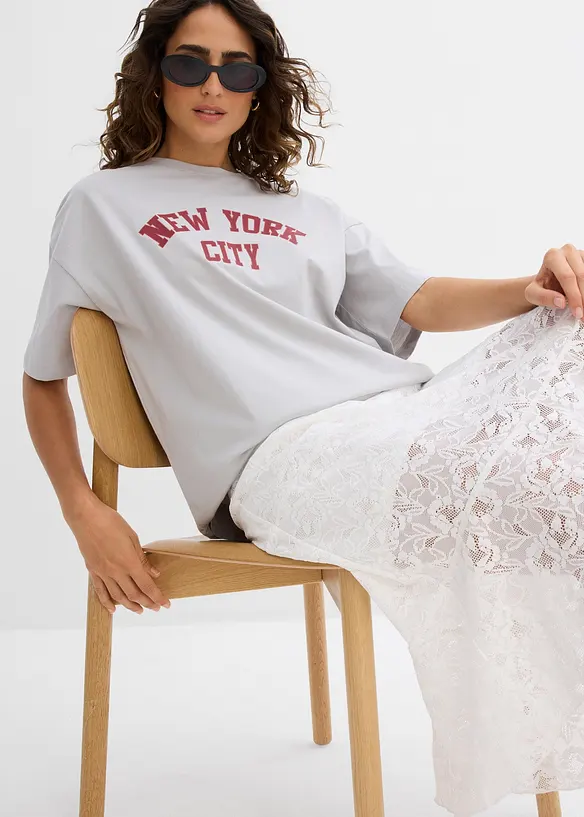 T-shirt oversize 100% coton, bonprix