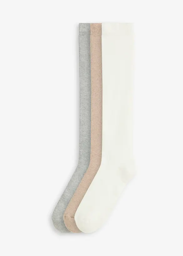 Lot de 3 paires de chaussettes hautes thermiques avec intérieur éponge doux, bonprix