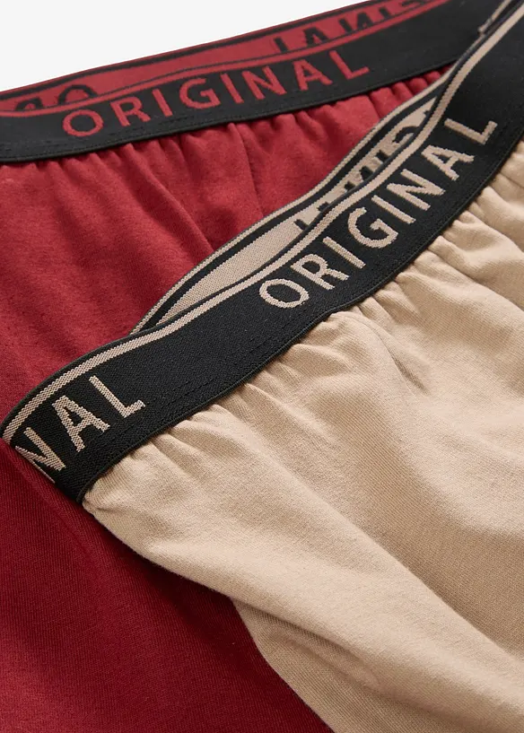 Lot de 2 boxers longs en coton extensible, bonprix