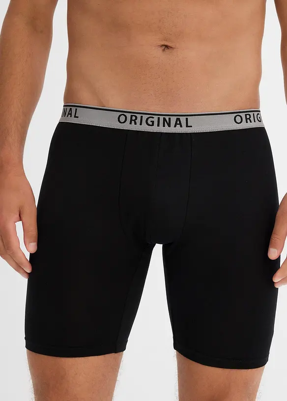 Lot de 2 boxers longs en coton extensible, bonprix
