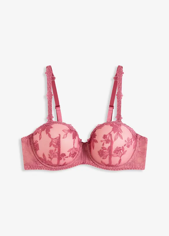 Soutien-gorge balconnet avec dentelle florale, bonprix