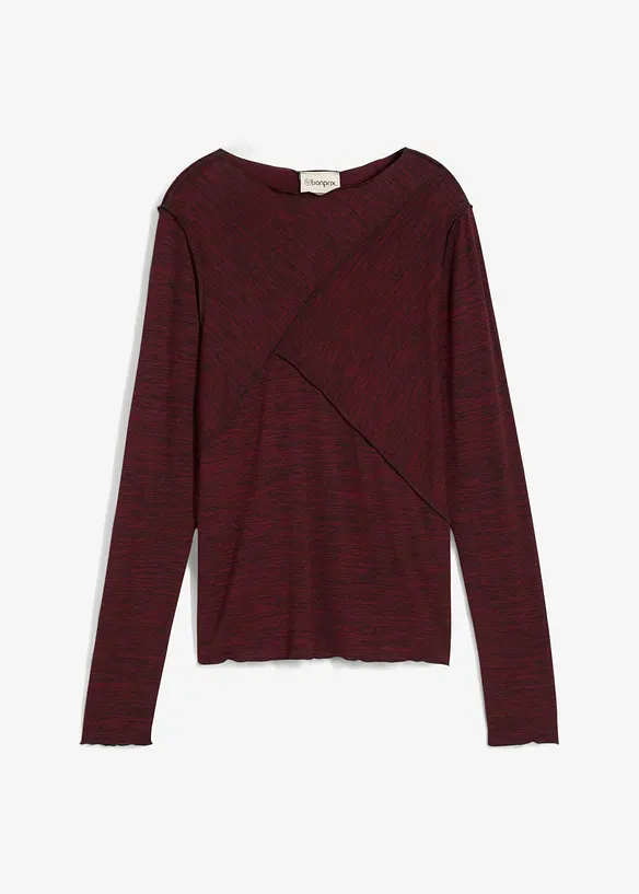 T-shirt manches longues doux en viscose majoritaire, bonprix