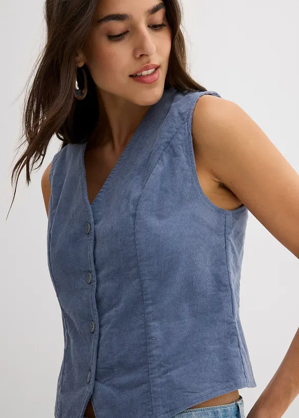 Gilet sans manches en velours côtelé, bonprix