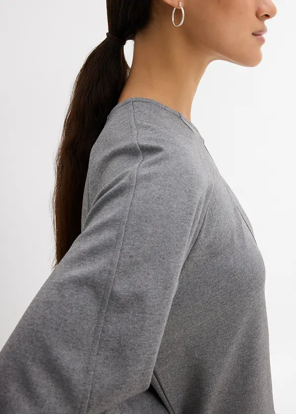 T-shirt manches longues confortable en jersey milano, bonprix