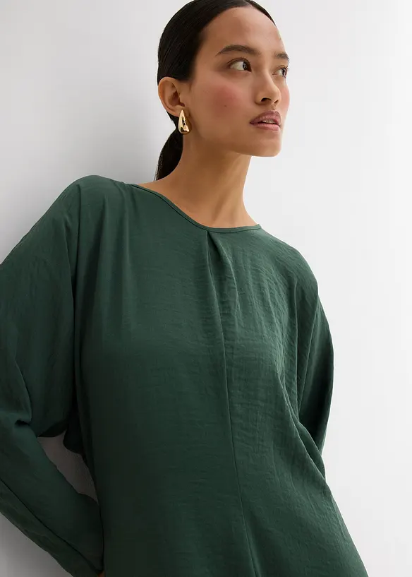 Robe midi à effet drapé, bonprix