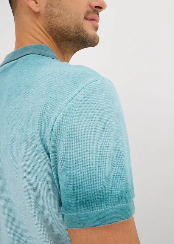 Polo en maille piquée, aspect délavé, bonprix