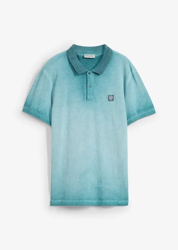 Polo en maille piquée, aspect délavé, bonprix