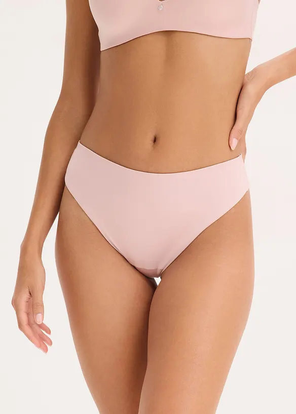 Lot de 2 strings taille haute en matière brillante, bonprix