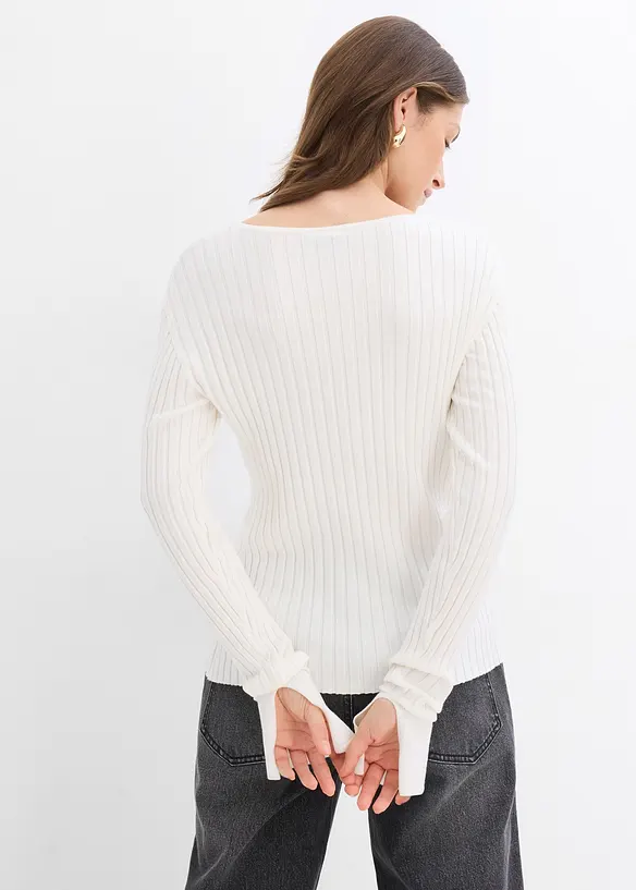 T-shirt en maille côtelée, bonprix
