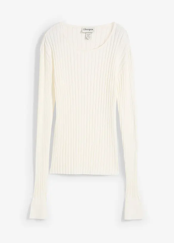 T-shirt en maille côtelée, bonprix