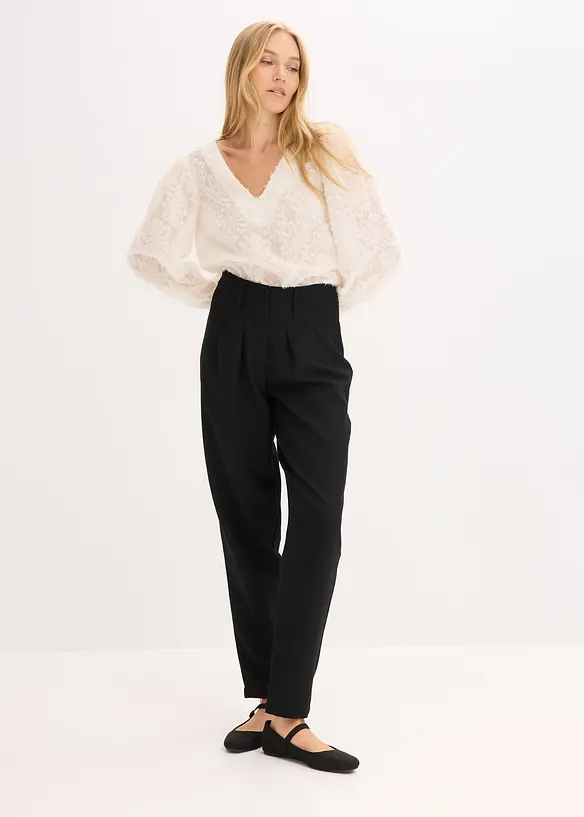 Pantalon aspect laine, bonprix