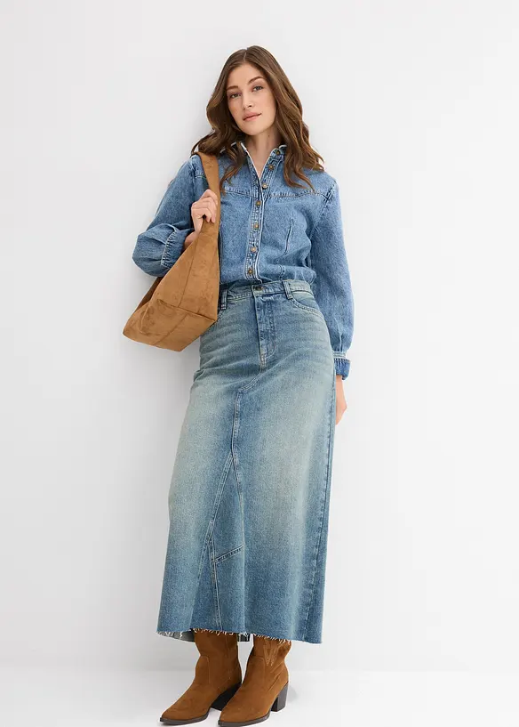 Chemise en jean 100% coton, bonprix