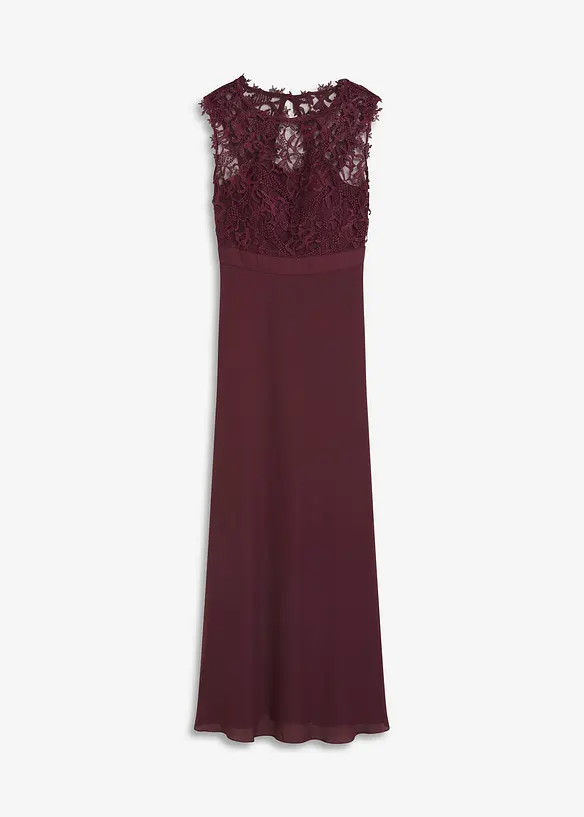 Robe longue avec dentelle, bonprix