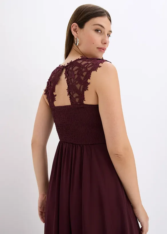 Robe longue avec dentelle, bonprix