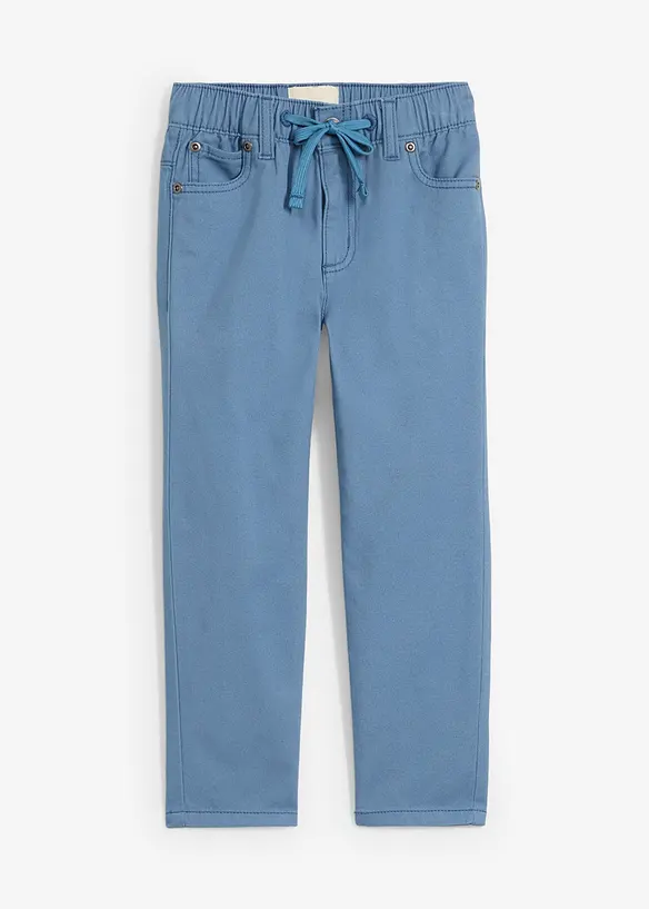 Pantalon droit taille élastiquée 100% coton, Regular, bonprix
