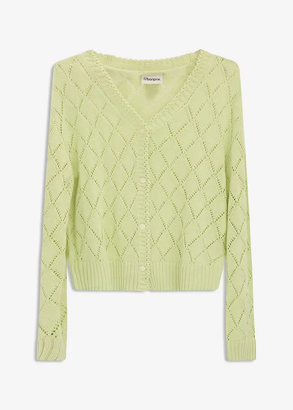 Gilet en maille ajourée, bonprix