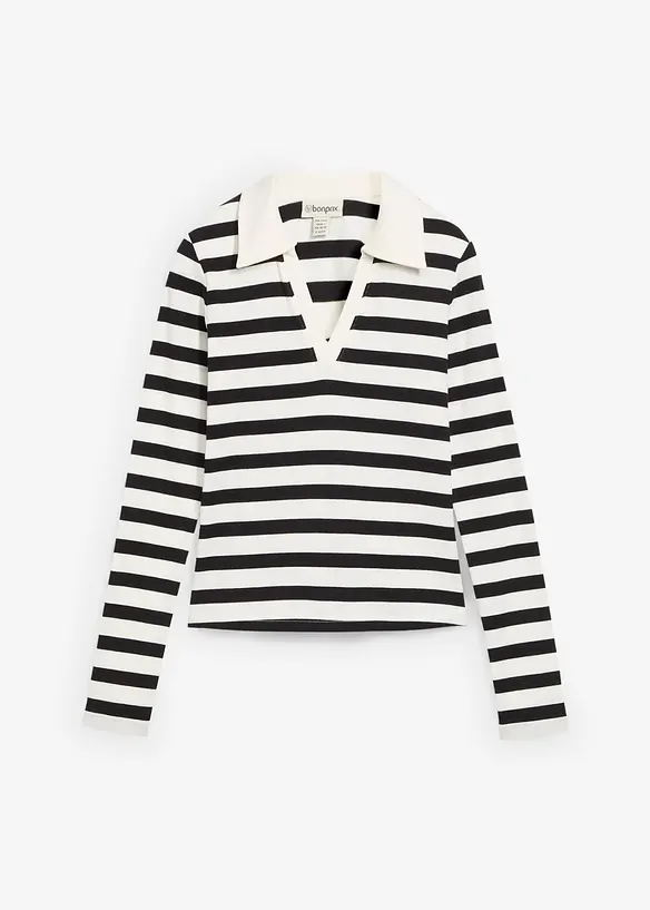 Polo côtelé à manches longues, bonprix