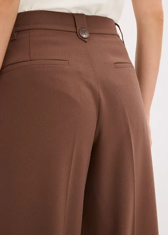 Pantalon fluide à pinces en viscose mélangée, bonprix