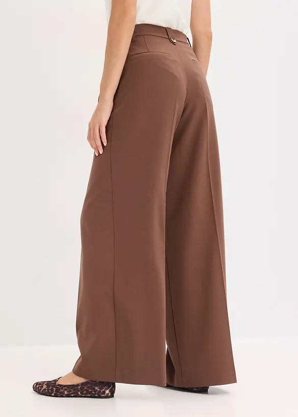 Pantalon fluide à pinces en viscose mélangée, bonprix