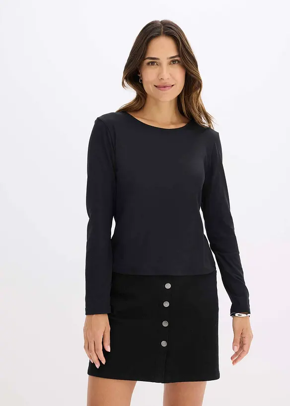 T-shirt manches longues avec épaulettes, bonprix