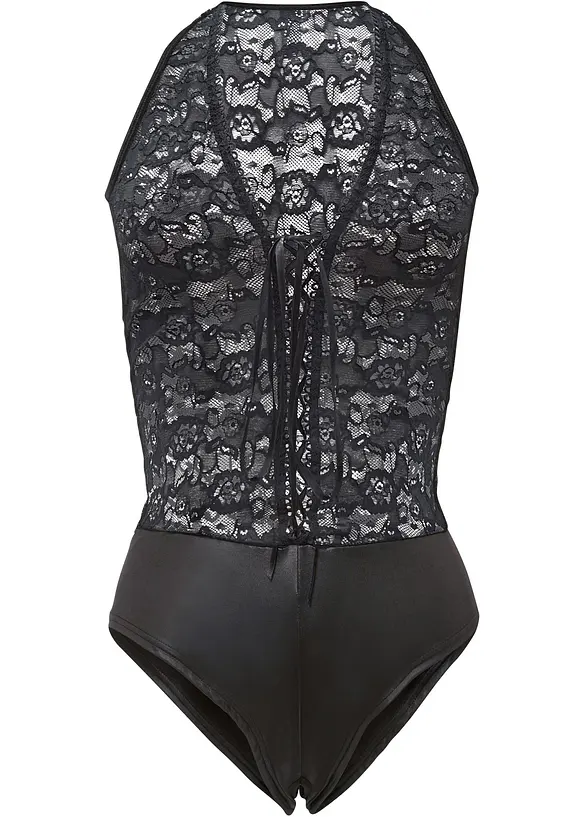 Body ouvert avec wet look, bonprix