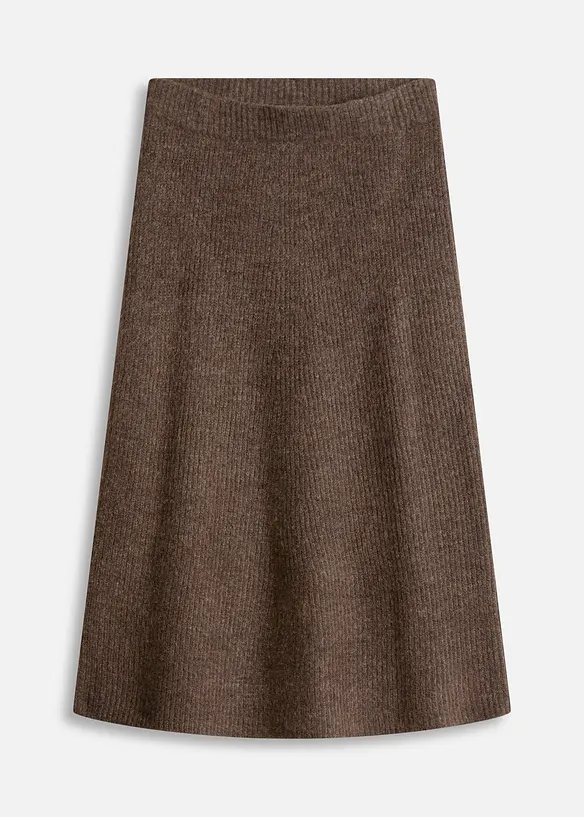 Jupe midi en maille, bonprix