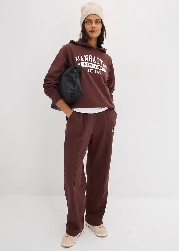 Sweat oversize à capuche 100% coton, bonprix