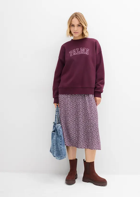 Sweat oversize en coton mélangé, bonprix
