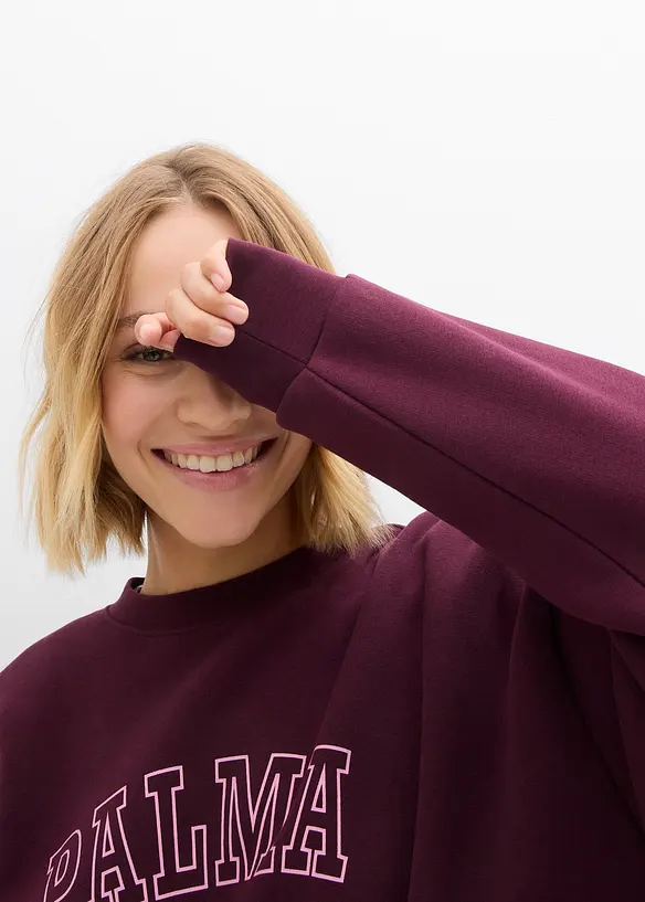 Sweat oversize en coton mélangé, bonprix