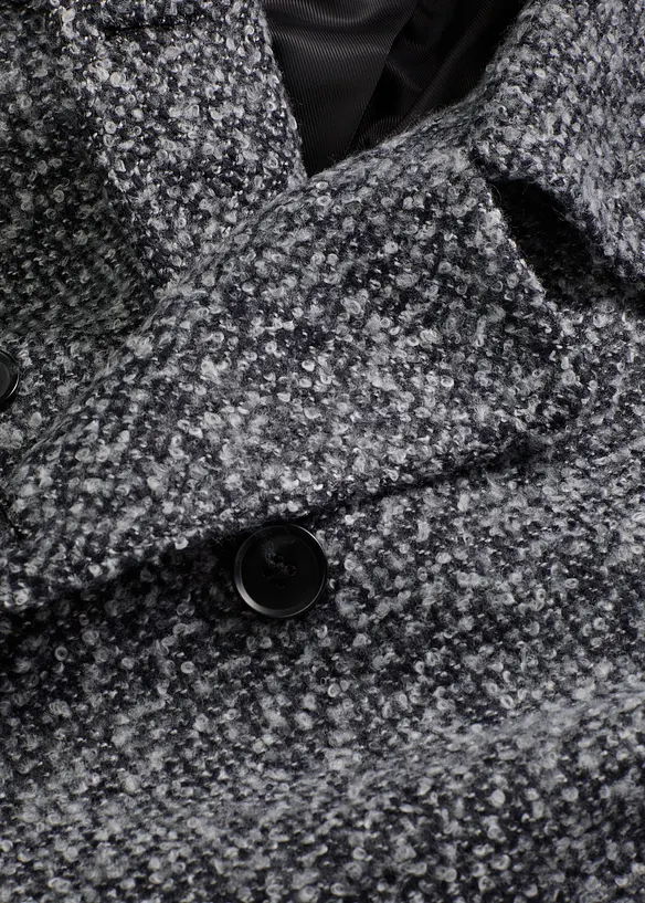 Manteau court aspect laine chinée, bonprix