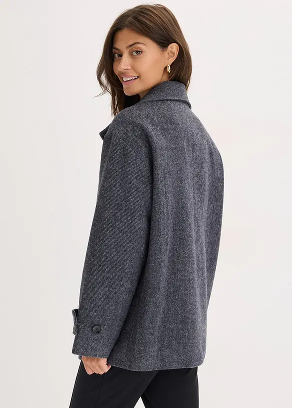 Caban long, aspect laine, bonprix