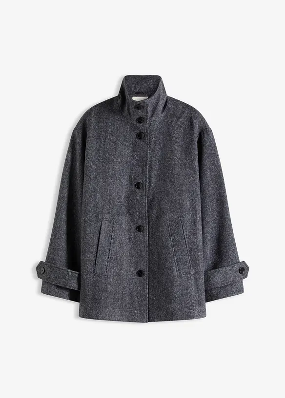 Caban long, aspect laine, bonprix