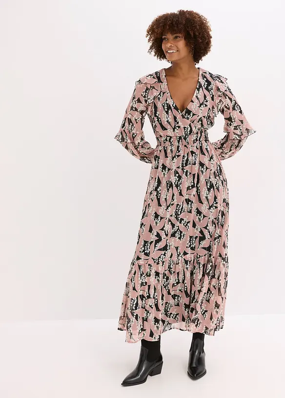 Robe en voile imprimée, bonprix