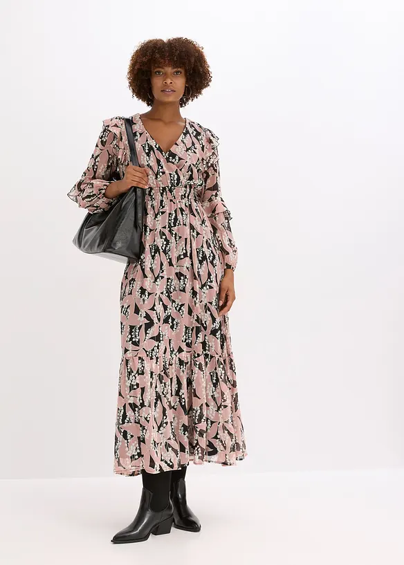 Robe en voile imprimée, bonprix