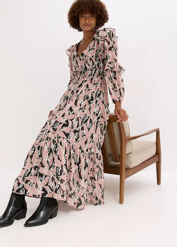 Robe en voile imprimée, bonprix